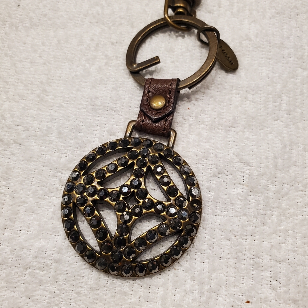 Fossil Vintage Maddox Keychain Key Bag Charm Keyfob Replacement Pendant 4 Purse